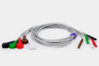 Latiguillos ECG 5 derivaciones tipo broche 102cm compatible con Creative y otras marcas (fabricante SINO-K) – Ref. SG512DN