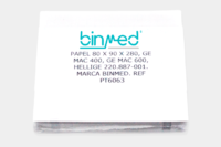 Papel térmico para registro médico 80mm x 90mm x 360 hojas compatible con GE – Ref. PT6063